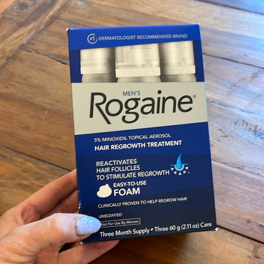 Men’s Rogaine, hair regrowth treatment, never been used, unopened box